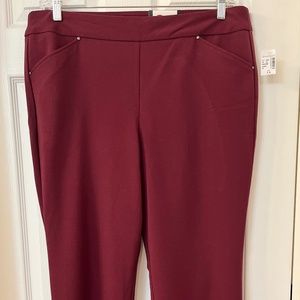 Roz & Ali, Size 14, Burgundy , Straight leg pants